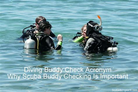 why scuba buddy check.